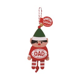 Christmas Dancing Decor Multicolored Dad Ornament 5 in.