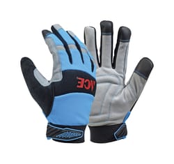 Ace L Leather Palm Cold Weather Blue Gloves