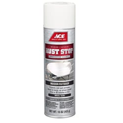Ace Rust Stop Satin White Protective Enamel Spray Paint 15 oz