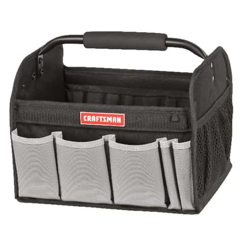 Craftsman 13 in. W X 9.75 in. H Wide Mouth Tool Bag 6 pocket Black/Red -  Ace Hardware