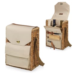 Picnic Time Corsica Wine & Cheese 9.75 in. L X 6.5 in. W X 13.75 in. H Beige Picnic Basket