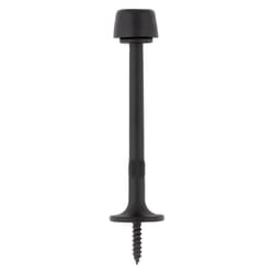 National Hardware Zinc Matte Black Rigid Door Stop Mounts to wall .827 in.