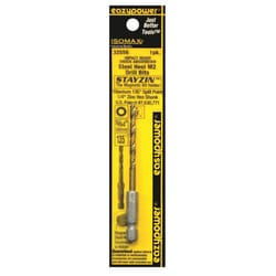 Eazypower Isomax 9/64 in. X 3.5 in. L M2 Steel Impact Ready Drill Bit Hex Shank 1 pc