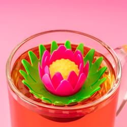 Kikkerland Multicolored Plastic/Stainless Steel Lotus Tea Infuser and Base 1 pk