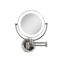 Zadro Next Generation 7 in. H X 7 in. W Wall Mount Double Sided Makeup Mirror Chrome Silver