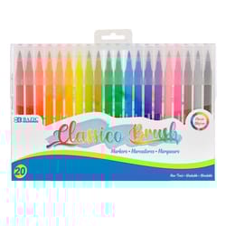 Bazic Products Assorted Brush Markers 20 pk