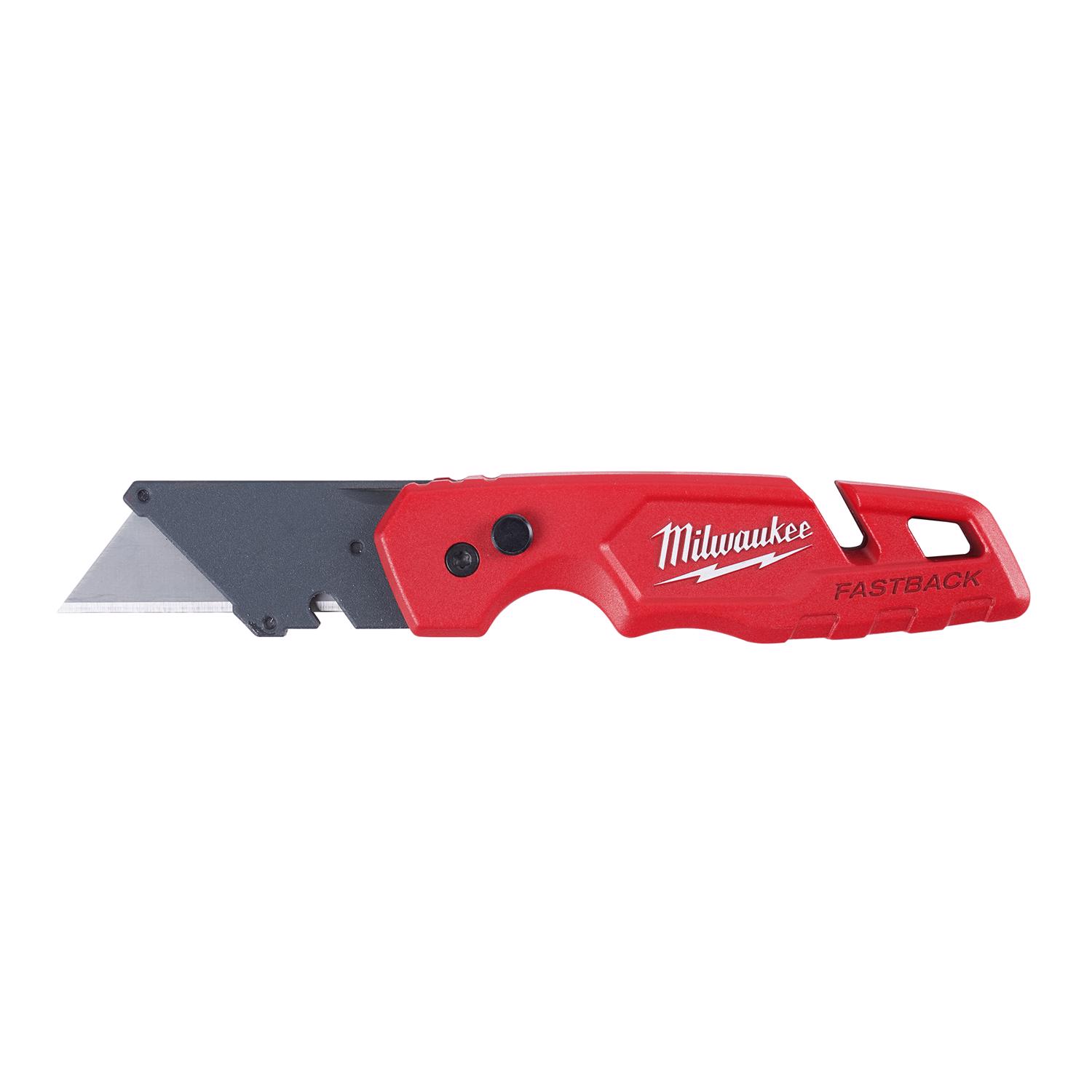 Photos - Utility Knife Milwaukee Fastback 7-1/4 in. Press and Flip Folding  Red 1 pc 