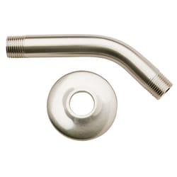 Plumb Pak Brushed Nickel Metal 6 in. Shower Arm and Flange