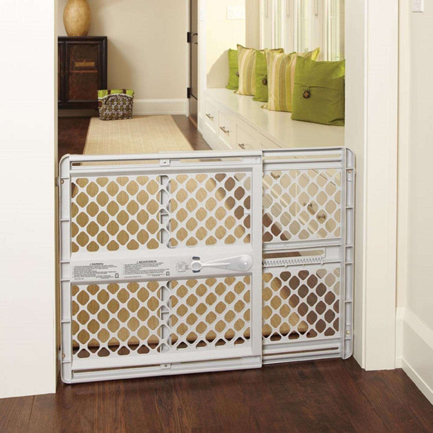 North States Brown 23 in. H X 26-42 in. W Wood Wire Mesh Gate North States Brown 23 in. H X 26-42 in. W Wood Wire Mesh Gate