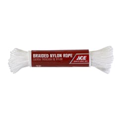 Ace 1/8 in. D X 48 ft. L White Braided Nylon Rope