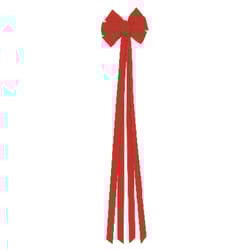 Holiday Trims Red 7 Loop Christmas Deluxe Christmas Bow 55 in.