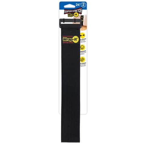 Black 10 Storage L Super-Stretch Ace in. Wrap-It lb 24 2 in. Stretch W - 2 X pk Hardware Straps