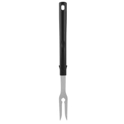 Mr. Bar-B-Q Stainless Steel Black/Silver Grilling ForK 1 pc