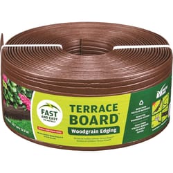 Master Mark Terrace Board 40 ft. L X 4 in. H Plastic Brown Lawn Edging