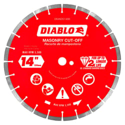 Diablo 14 in. D X 1 in. Diamond Segmented Masonry Cut-Off Disc