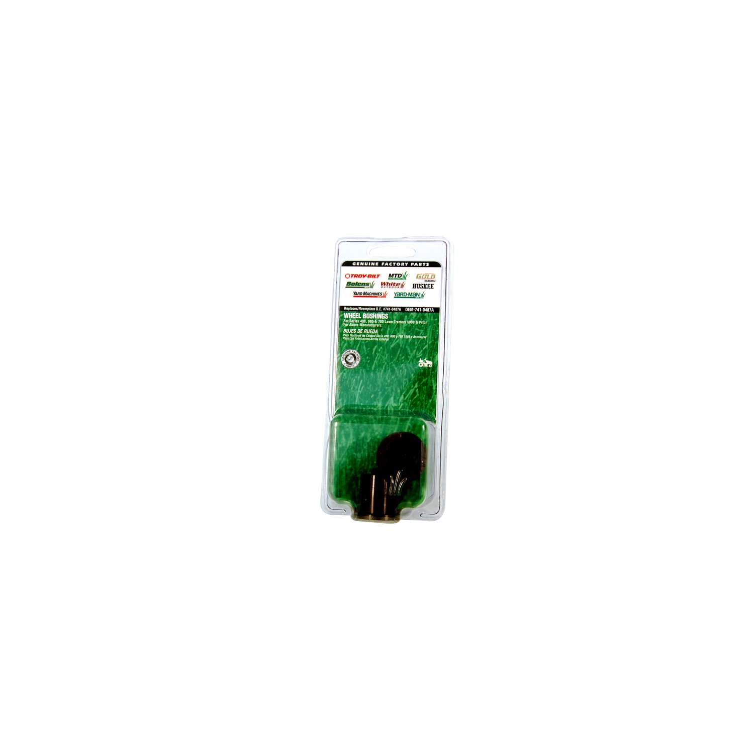 MTD Mower Wheel Bushings Set - 4-Piece Replacement (2) 941-0487 & (2) 941-0706 (5/8" ID X 13/16" OD)