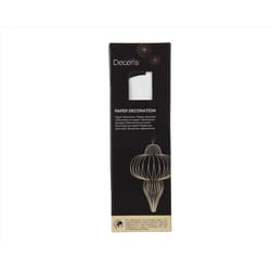 Decoris White Champagne Painted Edge Ornament 8 in.