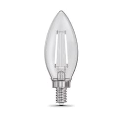 Feit White Filament B10 E12 (Candelabra) Filament LED Bulb Daylight 40 Watt Equivalence 2 pk