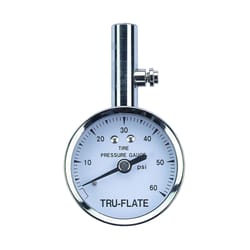 Plews & Edelmann Tru-Flate 60 psi Dial Tire Pressure Gauge Display