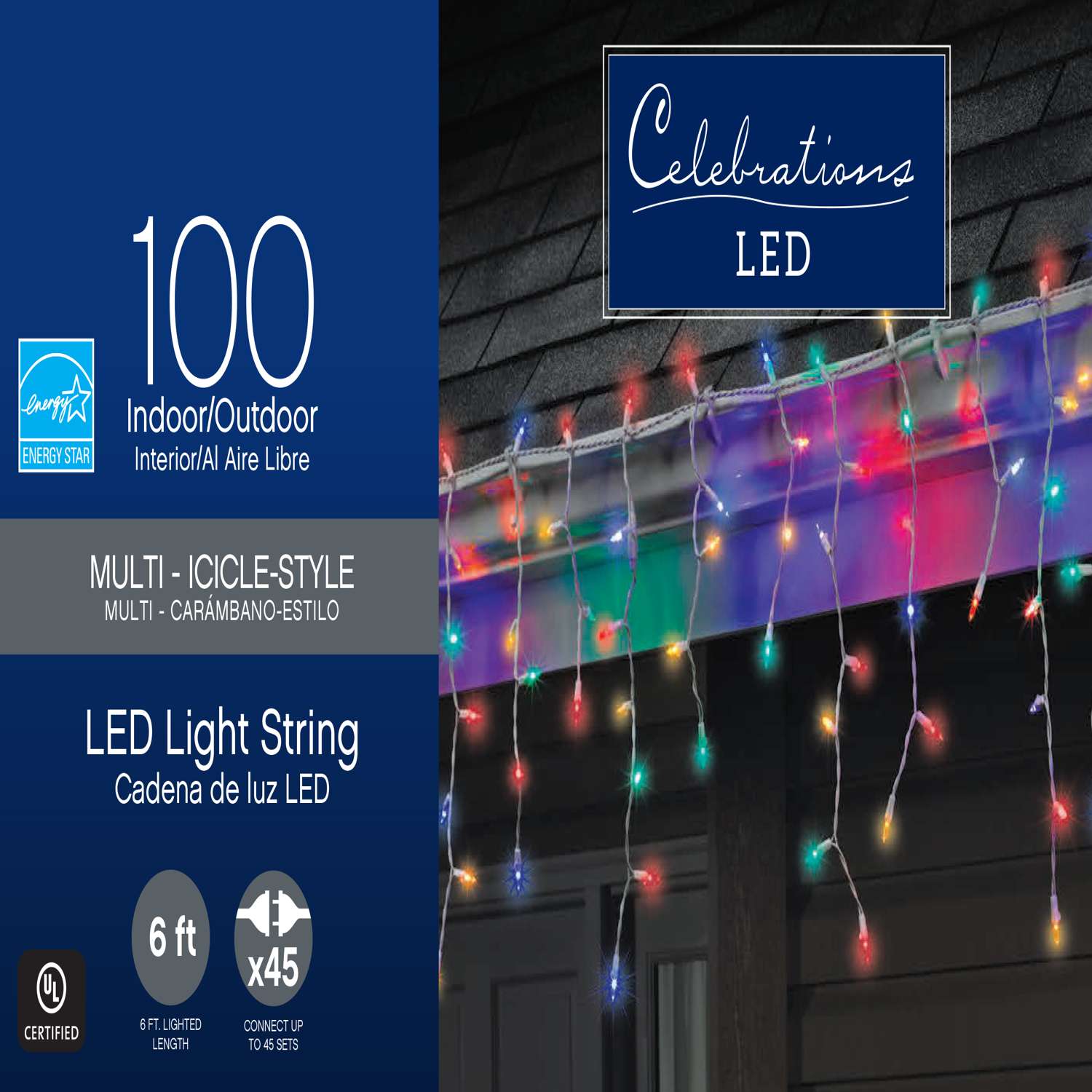 Celebrations Basic LED Mini Multicolored 100 ct String Christmas Lights