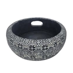 Exhart Black/Gray Resin 5 in. H Echo Dot Holder Outdoor Decoration