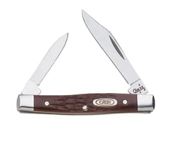 Case Working Small Pen Brown Stainless Steel 2.63 in. Pocket Knife
