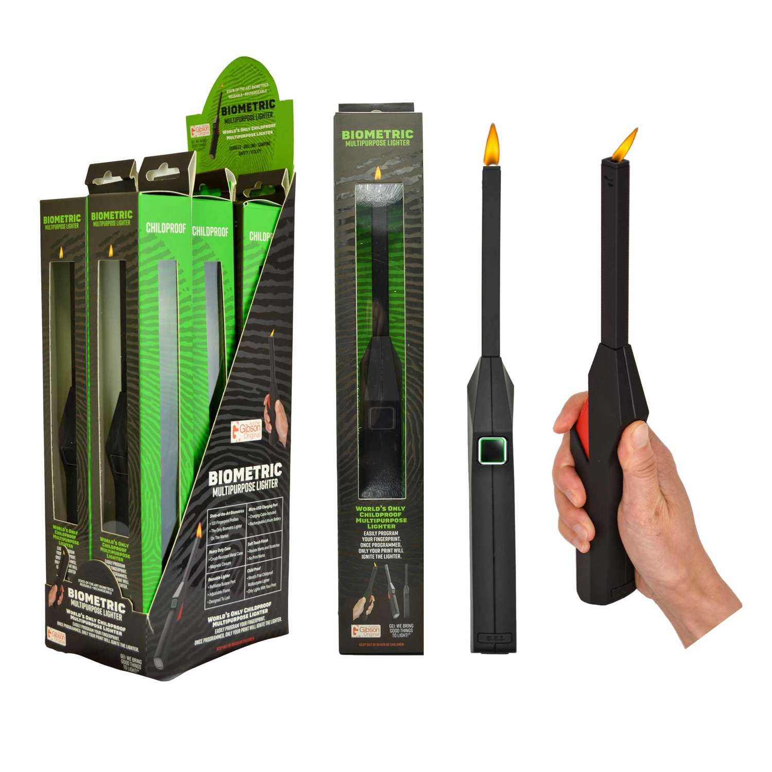 GEI Black Biometric Fingerprint Utility Lighter 1 pk Ace Hardware