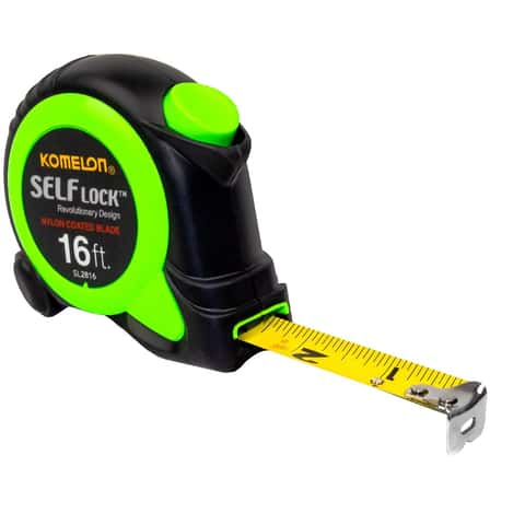 Komelon Self Lock 16 ft. L X 3/4 in. W Auto Lock Tape Measure 1 pk - Ace  Hardware