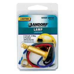 Jandorf 6 amps Single Pole or 3-way Rotary Appliance Switch Brass 1 pk