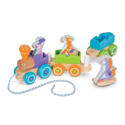 Melissa & Doug Farm Pull Train Set 6 pc