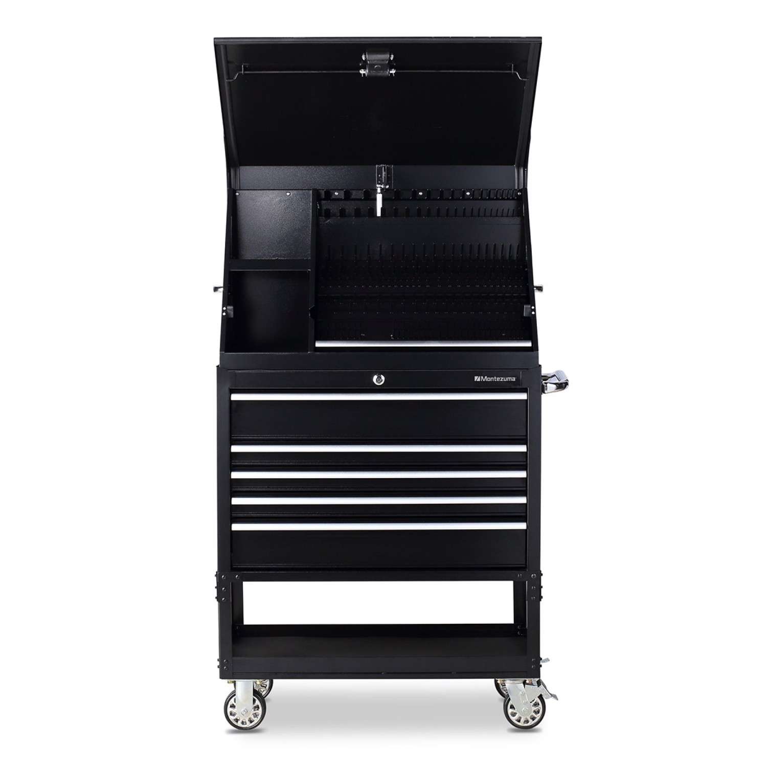 Montezuma 37 in. W x 18 in. D 1-Drawer Black Steel Portable Shop