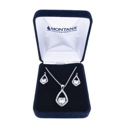 Montana Silversmiths Women's Hearts on a Swing Teardrop Silver Jewelry Sets Brass Water Resistant