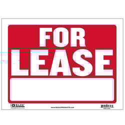 Bazic Products English White Informational Sign 9 in. H X 12 in. W