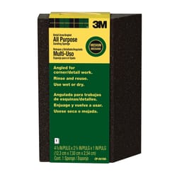 3M 4-7/8 in. L X 2-7/8 in. W X 1 in. 80 Grit Medium Angled Sanding Sponge