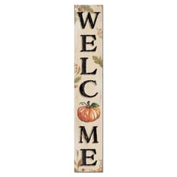 My Word! Multicolored Wood 46.5 in. H Welcome Fall Pumpkin Porch Sign