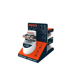 NEBO Transcend 1500 lm Storm Gray LED Flashlight/Headlight Combo Pack 18650 Battery
