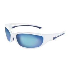 Global Vision Seaside Polarized Safety Glasses Blue Lens White Frame 1 pk