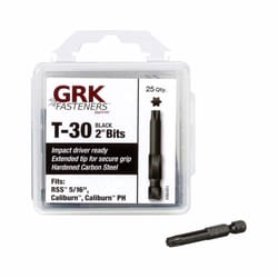 GRK Fasteners Star T-30 X 2 in. L Impact Power Bit Carbon Steel 25 pc