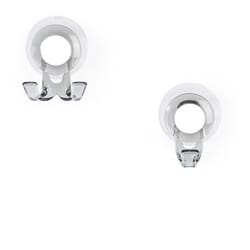 Better Living Impress 3 in. H X 1.75 in. W X 2.25 in. L Matte Clear Bath Hook