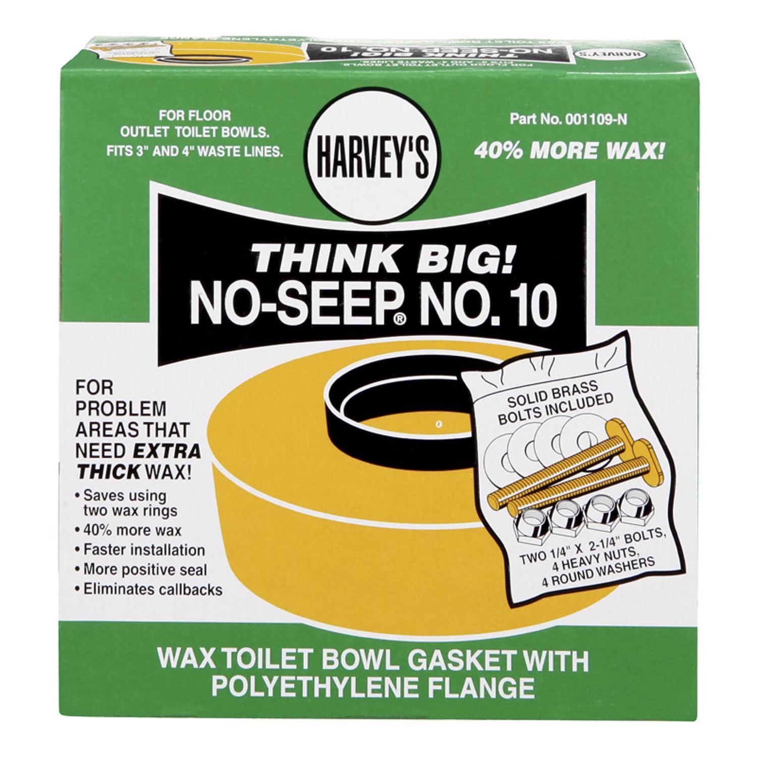 Harveys Toilet Bowl Gasket with Wax & Flange Polyethylene - 001109-N - Plumbing  sku 001109-N
