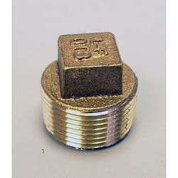 Campbell 1-1/2 in. MPT Red Brass Square Head Plug