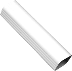 Amerimax 2 in. H X 3 in. W X 10 ft. L White Vinyl Rectangular Downspout