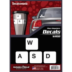 Decalcomania W-A-S-D Car Sticker Vinyl 1 pk