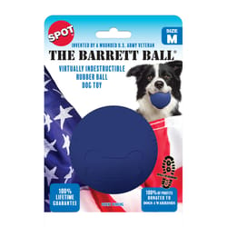 Spot Blue Rubber Barrett Ball Dog Toy Medium 1 pk