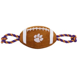 Pets First NFL Multicolored Nylon Clemson Tigers Football Dog Toy 1 pk