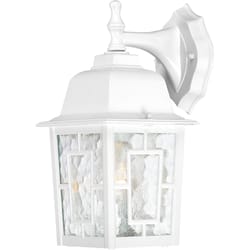 Nuvo Banyon Textured White Switch Incandescent Lantern Fixture