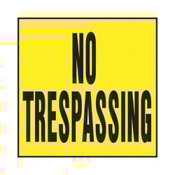 Hy-Ko English Yellow Informational Sign 11 in. H X 11 in. W