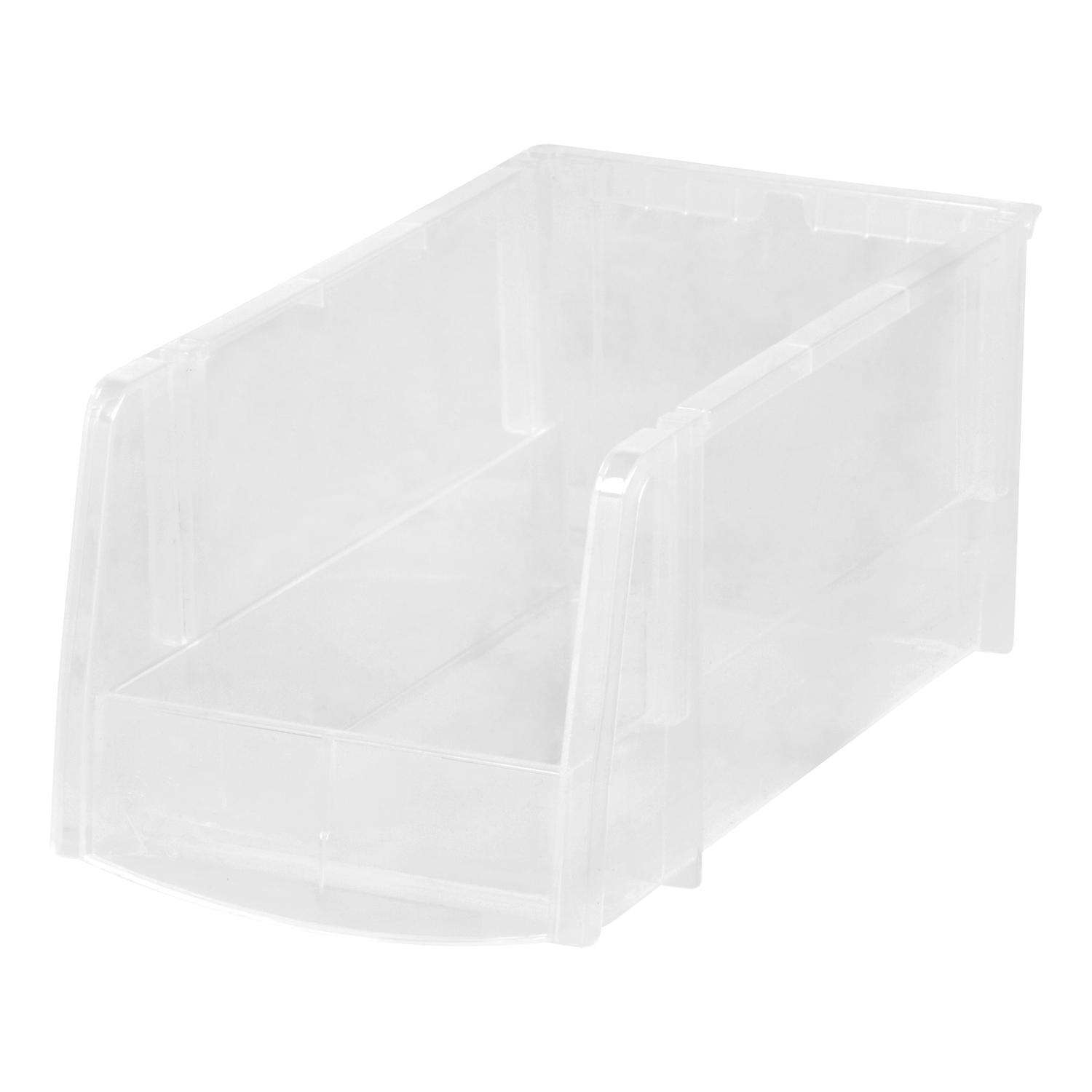 IRIS Clear Storage Bin 5 in. H X 6 in. W X 11 in. D Stackable Ace