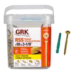 GRK Fasteners No. 10 X 3-1/8 in. L Star Washer Head Self Tapping Structural Screws