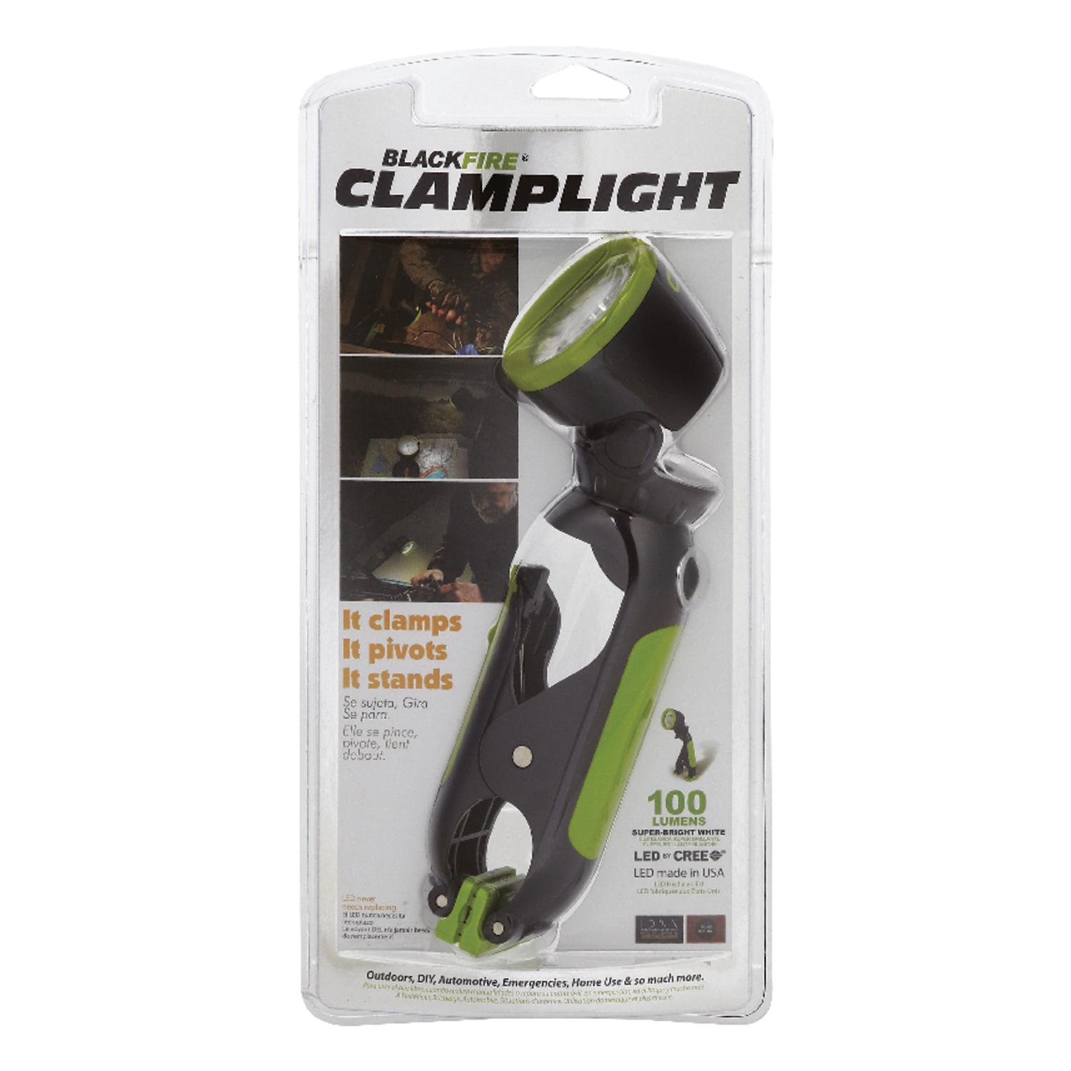 Blackfire Clamplight 120 lm Black LED Clip Light AAA Battery Ace